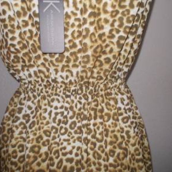KARDASHIAN KOLLECTION MS SIZES BROWN LEOPARD PRINT SLEEVELESS DRESS - Picture 8 of 10